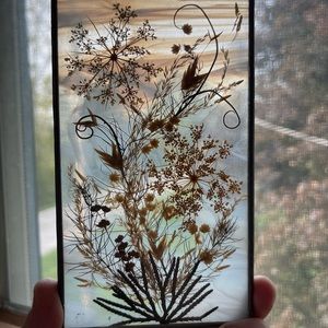 Vintage Pressed Flowers in Glass Decor